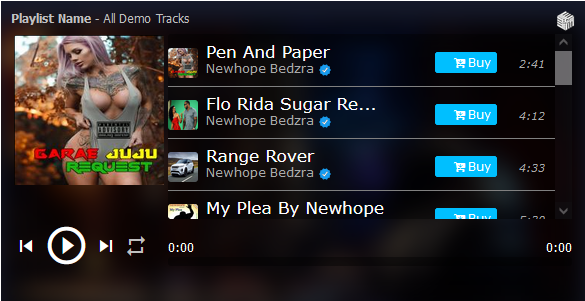 Picture of Beat Cube's embedded playlist
